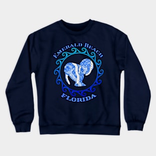 Emerald Beach Florida Vacation Tribal Manatees Crewneck Sweatshirt